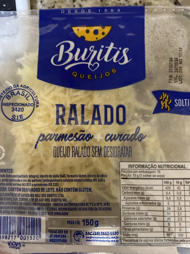 Queijo Parmesão Ralado