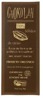 Chocolate Amargo 70 Cacau Orgânico Zero Lactose Chokolah Caixa 80g 2 Unidades