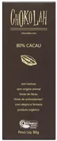 Chocolate Amargo 80 Cacau Orgânico Zero Lactose Chokolah Caixa 80g 2 Unidades