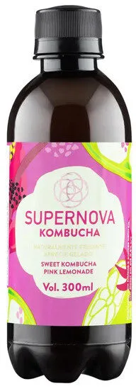 Kombucha Sweet Pink Lemonade Supernova Garrafa 300ml