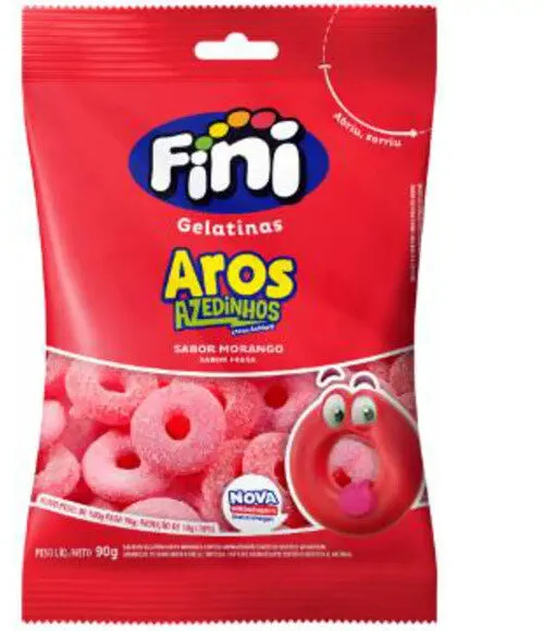 Bala Fini Morango Aros
