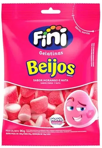Fini Beijos Gelatina Morango