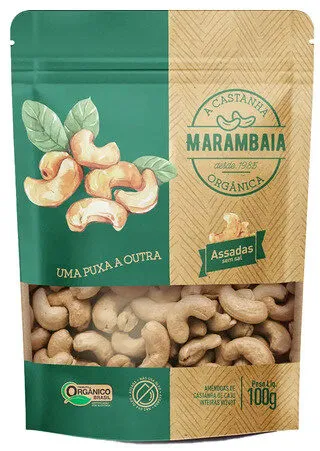 Castanha De Caju Assada S/ Sal 100g Marambaia
