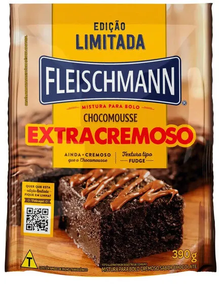 Mistura Para Bolo Extracremoso Chocomousse Fleischmann Sachê 390g