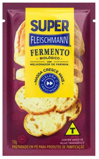 Super Fermento Biológico Pó Fleischmann Pacote 13g