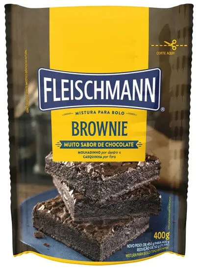 Mistura Para Bolo Brownie Chocolate Fleischmann Sachê 400g