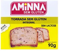 Torrada Integral Sem Glúten Zero Lactose Aminna Caixa 90g