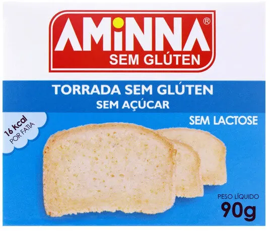 Torrada Sem Glúten Zero Lactose Zero Açúcar Aminna Caixa 90g