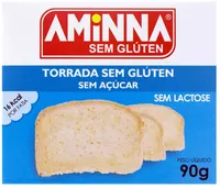 Torrada Sem Glúten Zero Lactose Zero Açúcar Aminna Caixa 90g