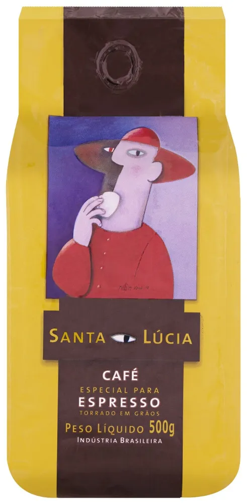 Café Torrado Em Grãos Espresso Santa Lúcia Pacote 500g