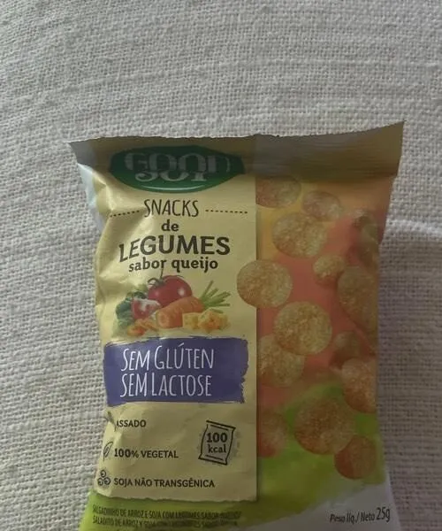 Snack de legumes sabor queijo