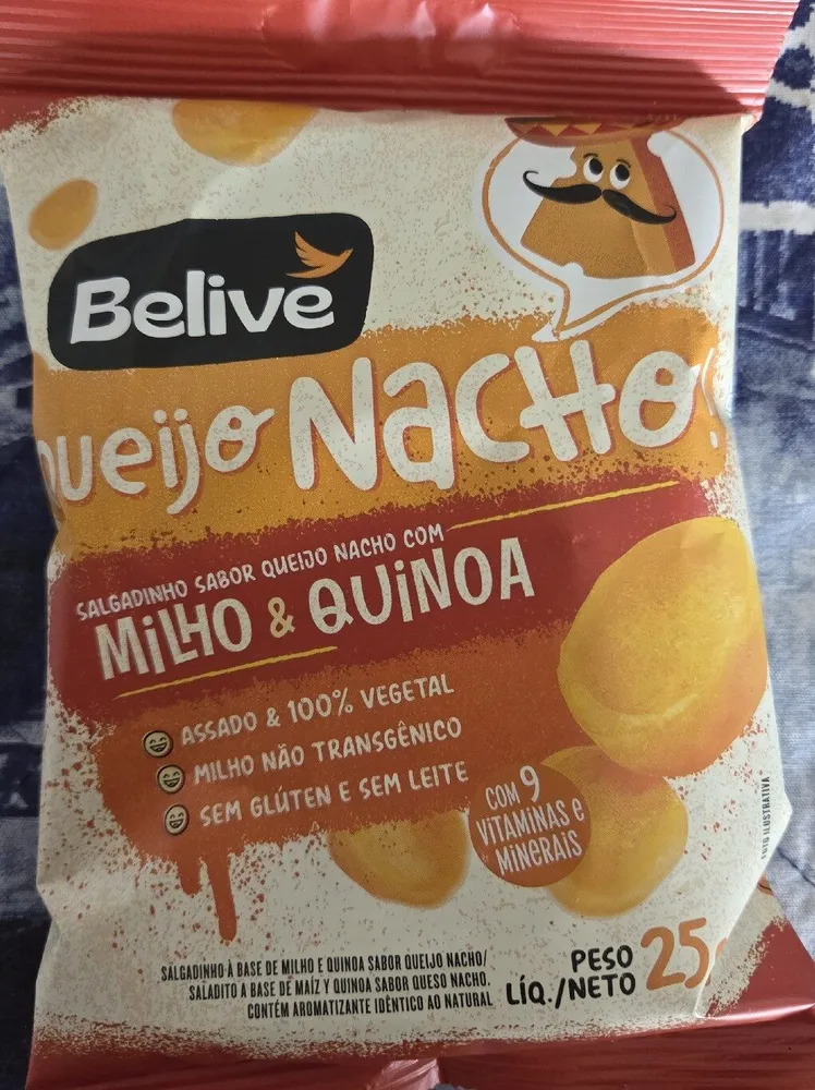 Salgadinho Sabor Queijo Nacho Com Milho e Quinoa