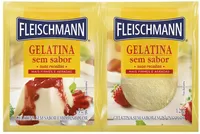 Gelatina Pó Sem Sabor Fleischmann Pacote 2 Unidades De 12g Cada