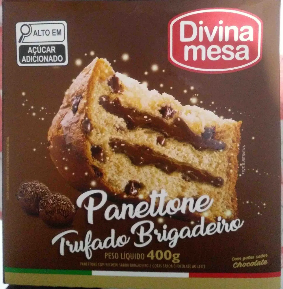 Panettone trufado brigadeiro
