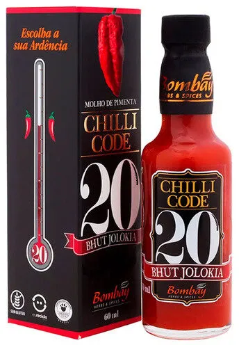 Molho De Pimenta Bhut Jolokia Bombay Herbs Spices Chilli Code Vidro 60ml