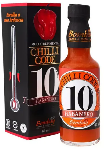 Molho De Pimenta Habanero Bombay Herbs Spices Chilli Code Vidro 60ml