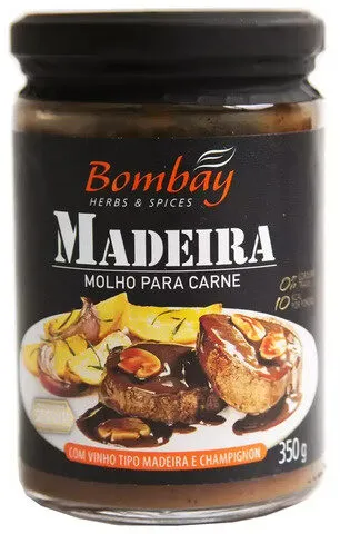 Molho Madeira Para Carne Bombay Herbs Spices Vidro 350g