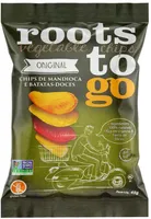 Chips Mandioca E Batata Doce Original Roots To Go Pacote 45g