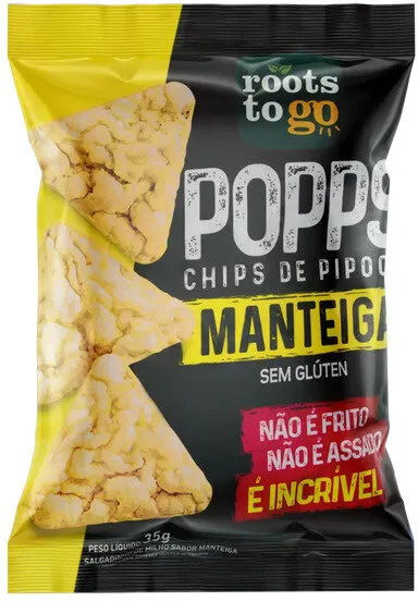 Chips De Pipoca Manteiga Roots To Go Pacote 35g