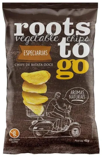Chips De Batata Doce Especiarias Roots To Go Pacote 45g