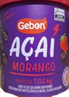 Sorbet de açaí com guaraná sabor morango