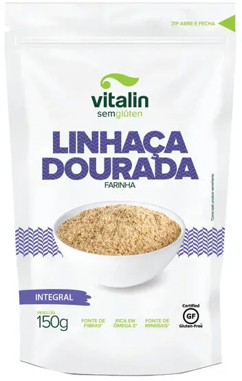 Farinha De Linhaça Dourada Integral Vitalin Pouch 150g