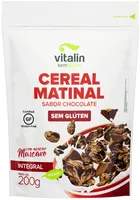 Cereal Matinal Com Açúcar Mascavo Integral Chocolate Sem Glúten Vitalin Pouch 200g