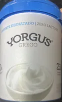 Iogurte Desnatado Grego Natural Zero Lactose Yorgus Pote 500g