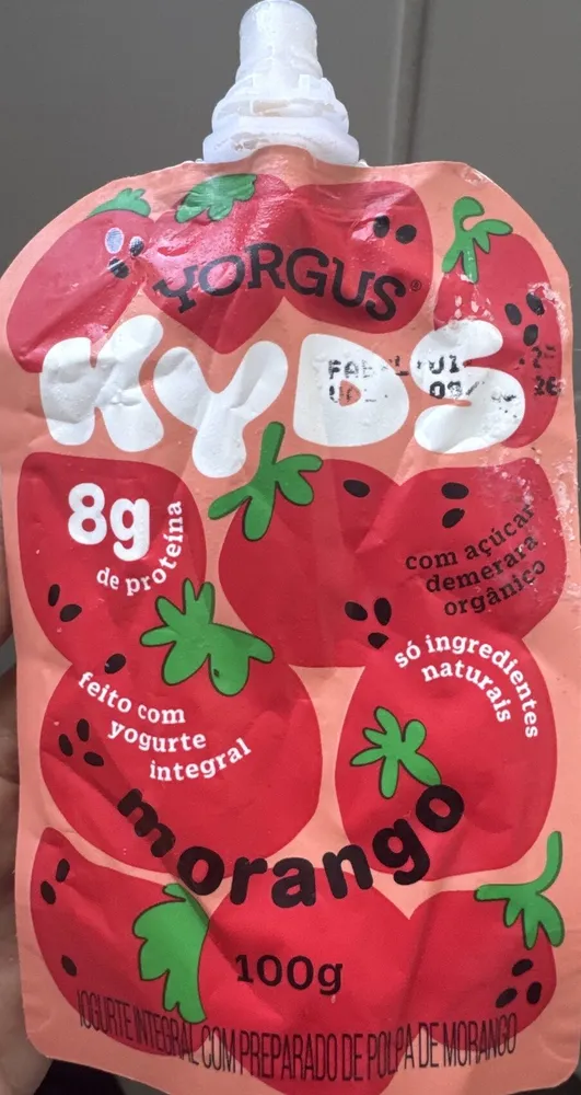Iogurte Integral Morango Yorgus Kyds Squeeze 100g