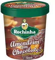 Sorvete Amendoim Com Chocolate Rochinha Sorvetes Pote 470ml