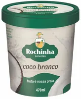 Sorvete Coco Branco Rochinha Sorvetes Pote 470ml