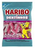Bala De Gelatina Framboesa Dentinhos Haribo Pacote 60g
