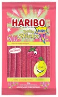 Bala De Gelatina Pink Lemonade ácida Haribo Balla Sticks Pacote 80g