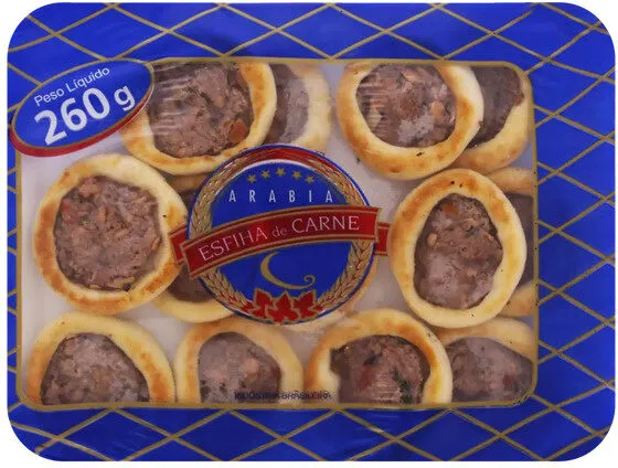 Esfirra Congelada Aberta Carne Arabia Bandeja 260g