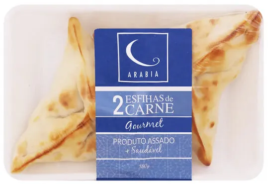 Esfirra Congelada Fechada Assada Carne Arabia Gourmet Bandeja 180g 2 Unidades