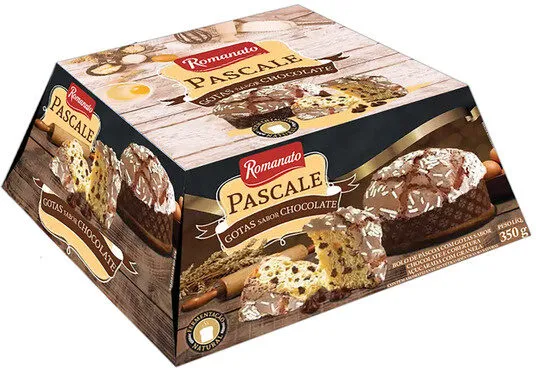 Bolo De Páscoa Com Gotas De Chocolate Romanato Pascale Caixa 350g