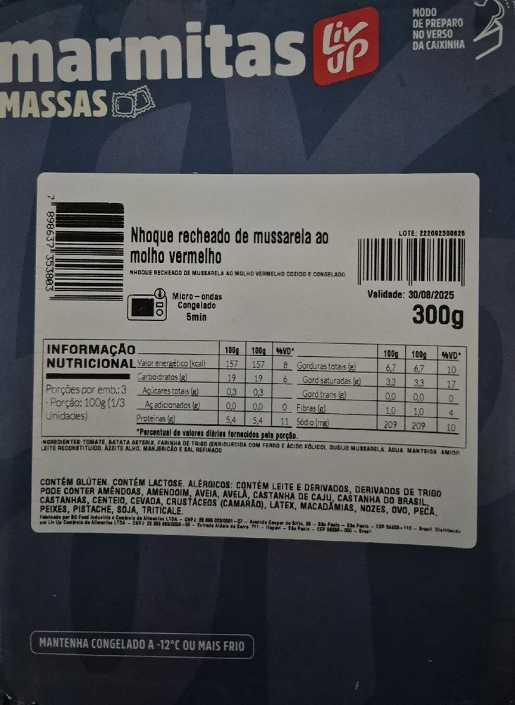 Nhoque Recheado De Muçarela Ao Molho De Tomate