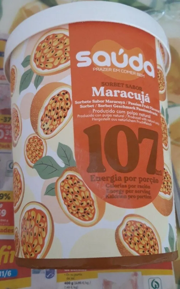 sorbete sabor maracuja