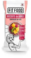 Biscoito De Arroz Integral Cobertura Chocolate Ao Leite Zero Açúcar Fit Food Pacote 60g