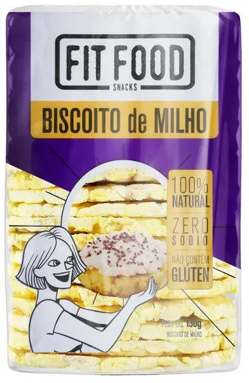 Biscoito De Milho Fit Food Pacote 130g