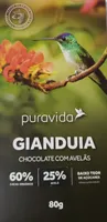 Chocolate com Avelãs 60% cacau orgânico, 25% avelã