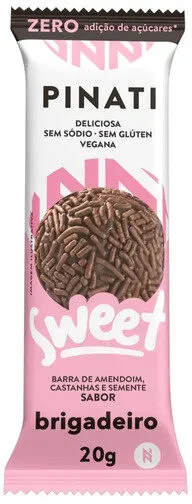Barra De Nuts Brigadeiro Zero Sódio Super Saúde Pinati Sweet Pacote 20g