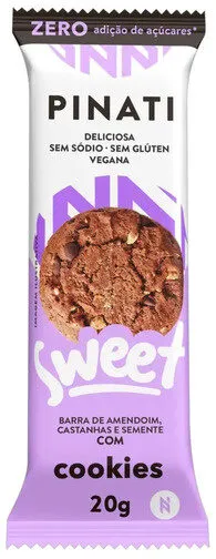 Barra De Nuts Cookies Zero Sódio Super Saúde Pinati Sweet Pacote 20g
