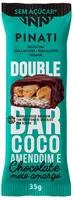 Barra De Nuts Coco E Amendoim Cobertura Chocolate Meio Amargo Sem Açúcar Zero Lactose Super Saúde Pinati Double Bar Pacote 35g