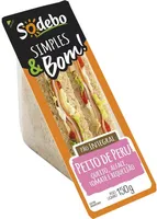 Sanduíche Resfriado Integral Peito De Peru Sodebo Simples Bom Bandeja 150g