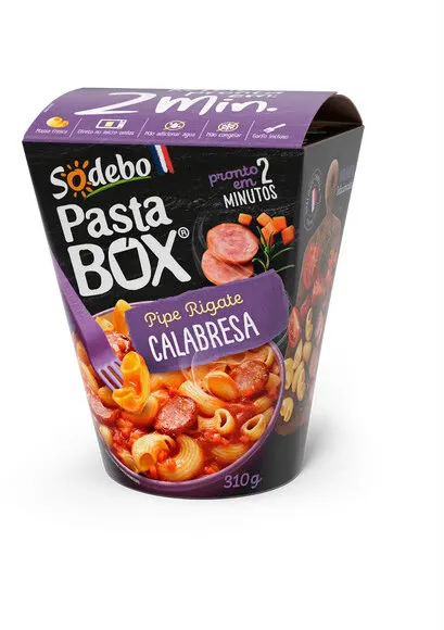 Pipe Rigate Calabresa Sodebo Pasta Box Caixa 310g