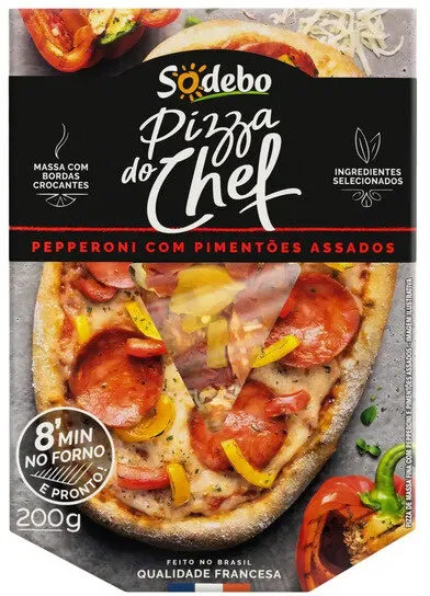 Pizza Pepperoni Com Pimentões Assados Sodebo Do Chef Caixa 200g