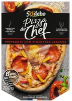 Pizza Pepperoni Com Pimentões Assados Sodebo Do Chef Caixa 200g