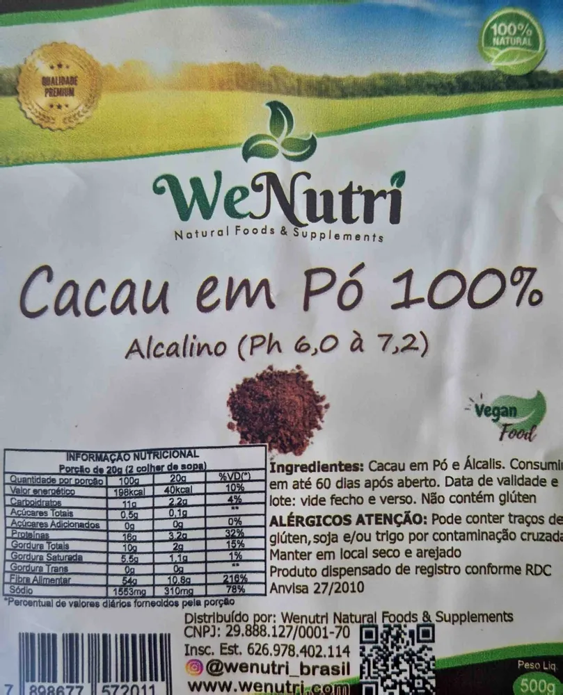 Cacau em Pó 100%