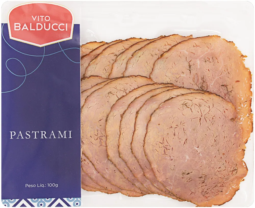 Pastrami Fatiado Vito Balducci Bandeja 100g